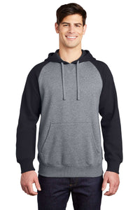 Raglan Colorblock Pullover Hooded Sweatshirt / Black / VB FUTSAL