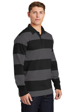 Load image into Gallery viewer, Classic Long Sleeve Rugby Polo / Black/ Graphite / Beach FC