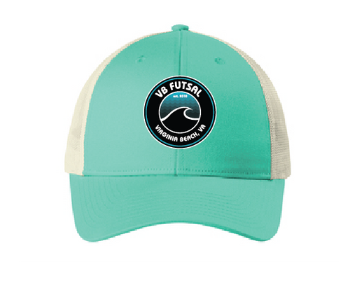 Low-Profile Snapback Trucker Cap / Bright Seafoam/ Ecru / VB FUTSAL